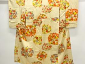 アンティーク　菊模様単衣長襦袢